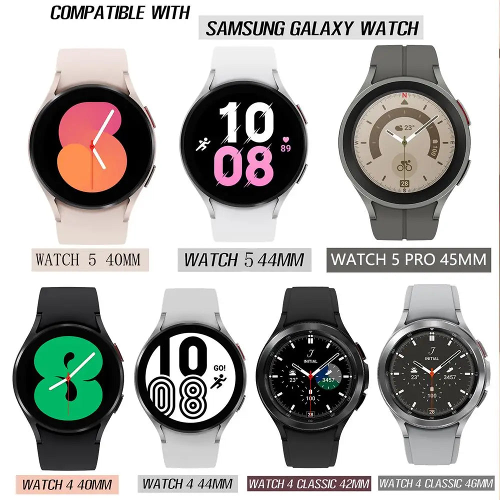 official Silicone Strap For Samsung Galaxy Watch 5 4 44mm 40mm/4Classic 46 42mm Wrist 20mm Bracelet Galaxy Watch 5 Pro 45mm Band