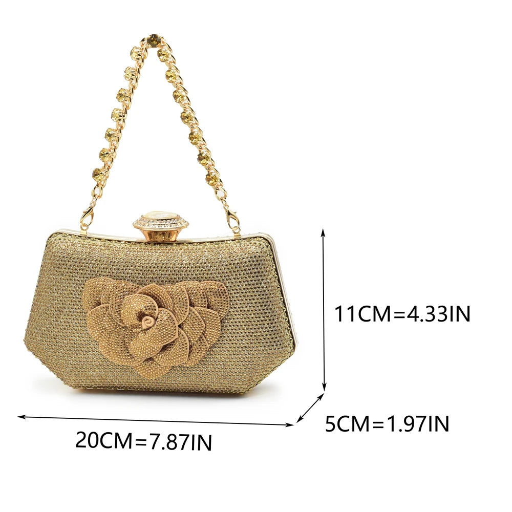 Fashion Nigerian Women Heel Party Ladies Italian Design Green Shoes and Bag Set Decorated with Rhinestone Handbag Wedding Party