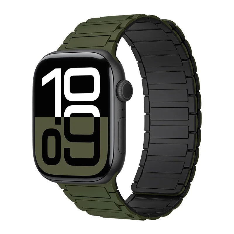 Magnetic Silicone Band for Apple Watch Ultra 3 2 49mm 46mm 42mm 45mm 44mm 40 41mm Strap IWatch Series 11 10 9 8 7 6 SE Bracelet