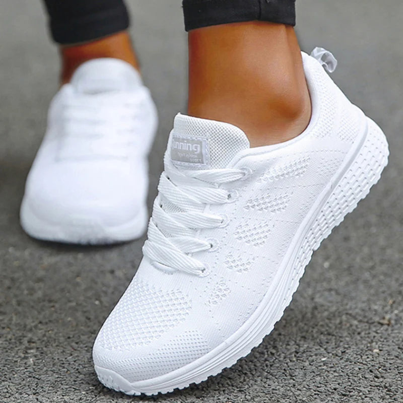 Sneakers Women Shoes Fashion Vulcanize Chunky Sneakers Flat Ladies Shoes Walking Women's Sneakers Plus Size Mujer Shoes Woman