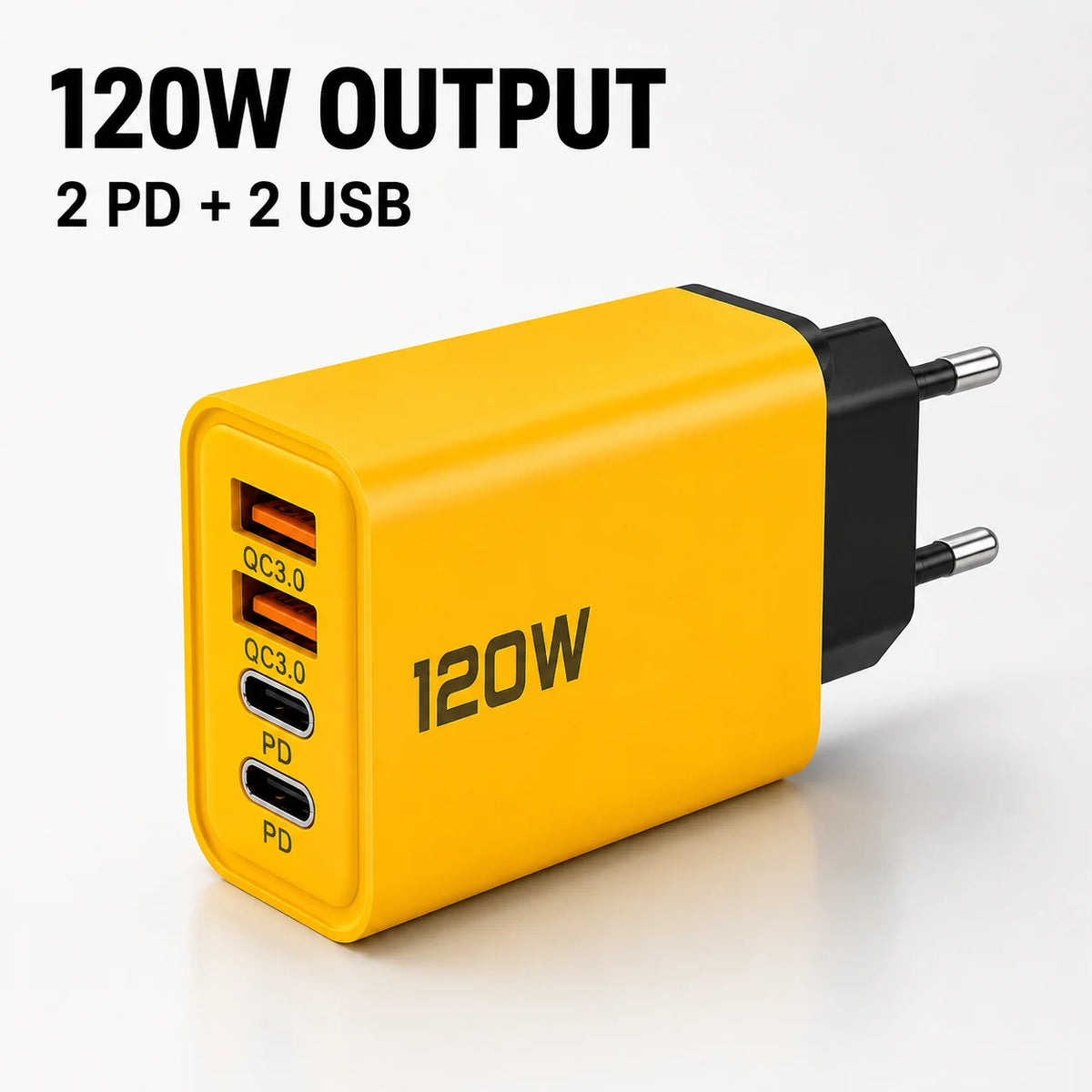 120W PD Quick Charge USB Type C Wall Charger Fast Charging Adapter for iPhone 16 15 13 Xiaomi 14 Huawei Redmi OnePlus Phone