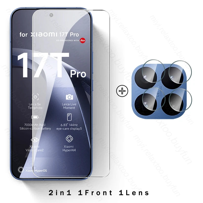 8To1 Tempered Glass for Xiaomi 14T 15T 17T Pro 5G Screen Protectors Xiaomi14T Xiaomi15T Xiaomi17T Camera Glass Xiomi Mi15T Mi17T