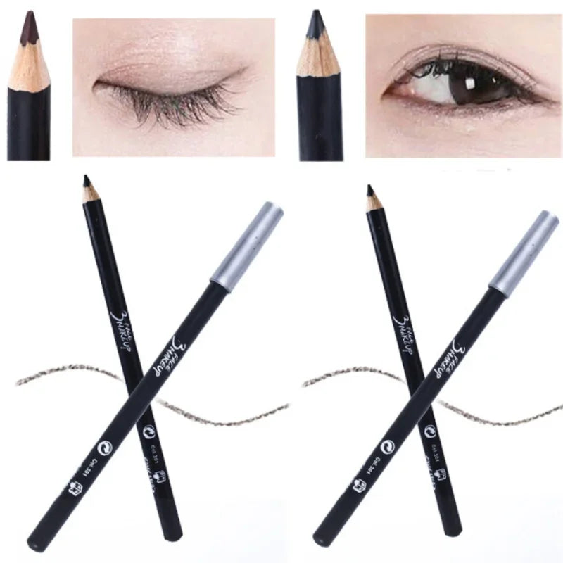 Fashion Professional Makeup Black Brown Eyeliner Eyebrow Pencil Portable Hard Eyeliner Waterproof Lasting Cosmetic Beauty Tool