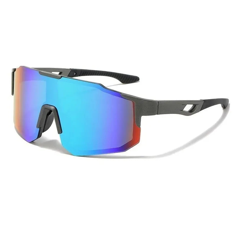 Men's Fashion Large Frame Glasses Integrated Design Bright Yellow Orange Lens and Black Frame Suitable for Daily Wear