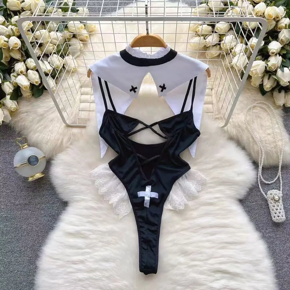 Woman Fashion Comfortable Jumpsuit Women Uniform Sexy Party Hotsweet Outfit Women Cool style Long Sleeve Jumpsuit Set Halloween