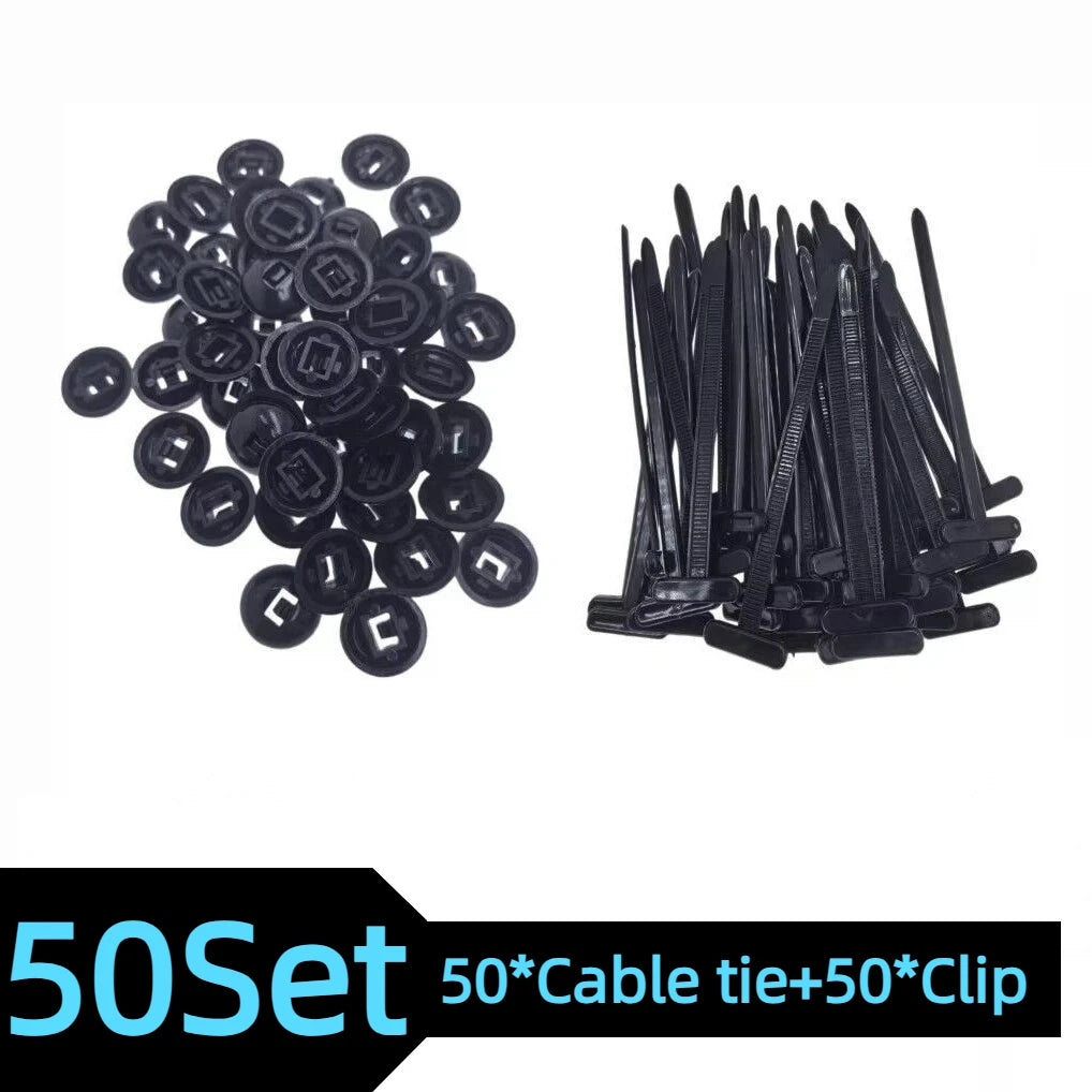 Universal Self-locking Nylon Cable Tie Buckle Auto Fastener Screw Replacement Car Daily Repair Fastening Strap Management Tools