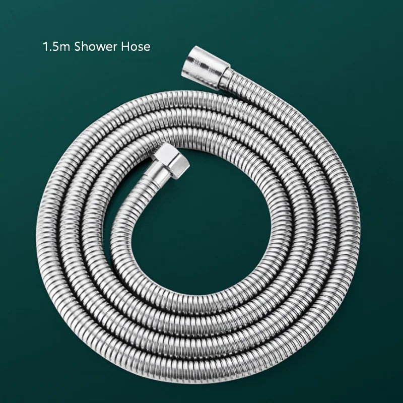 High Pressure SUS 304 Stainless Steel Handheld Shower Head Water Saving Supercharged Rainfall Spray Nozzle for Bathroom