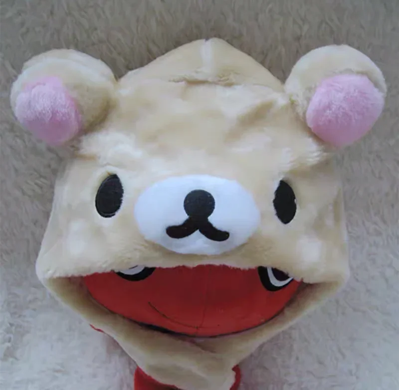Rilakkuma Korilakkuma Bear Plush Ushanka Hat Kawaii Cute Winter Hat For Women Girls Boys Kids Cartoon Anime Cap Gorras