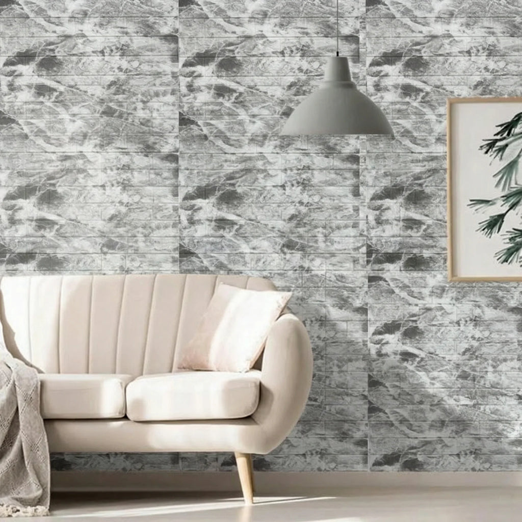 3D Decorative Faux Brick Wallpaper 70cmx100cm Self Adhesive Waterproof Stain Resistant Wall Sticker Kitchen Living Room Decor