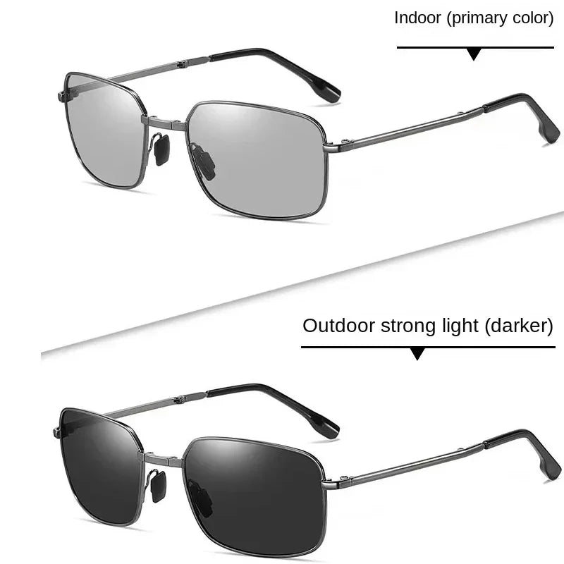 2023 New High-quality Fashion Foldable Polarized Sunglasses Men Women Vintage Portable Folding Metal Frame Sun Glasses UV400