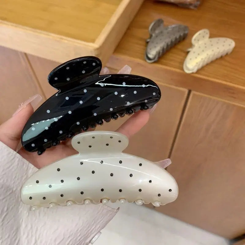 New Polka Dot Hair Grip Clips Exquisite Daily Styling Firm Hold for Various Hairstyles All Seasons Playful Hair Accessory