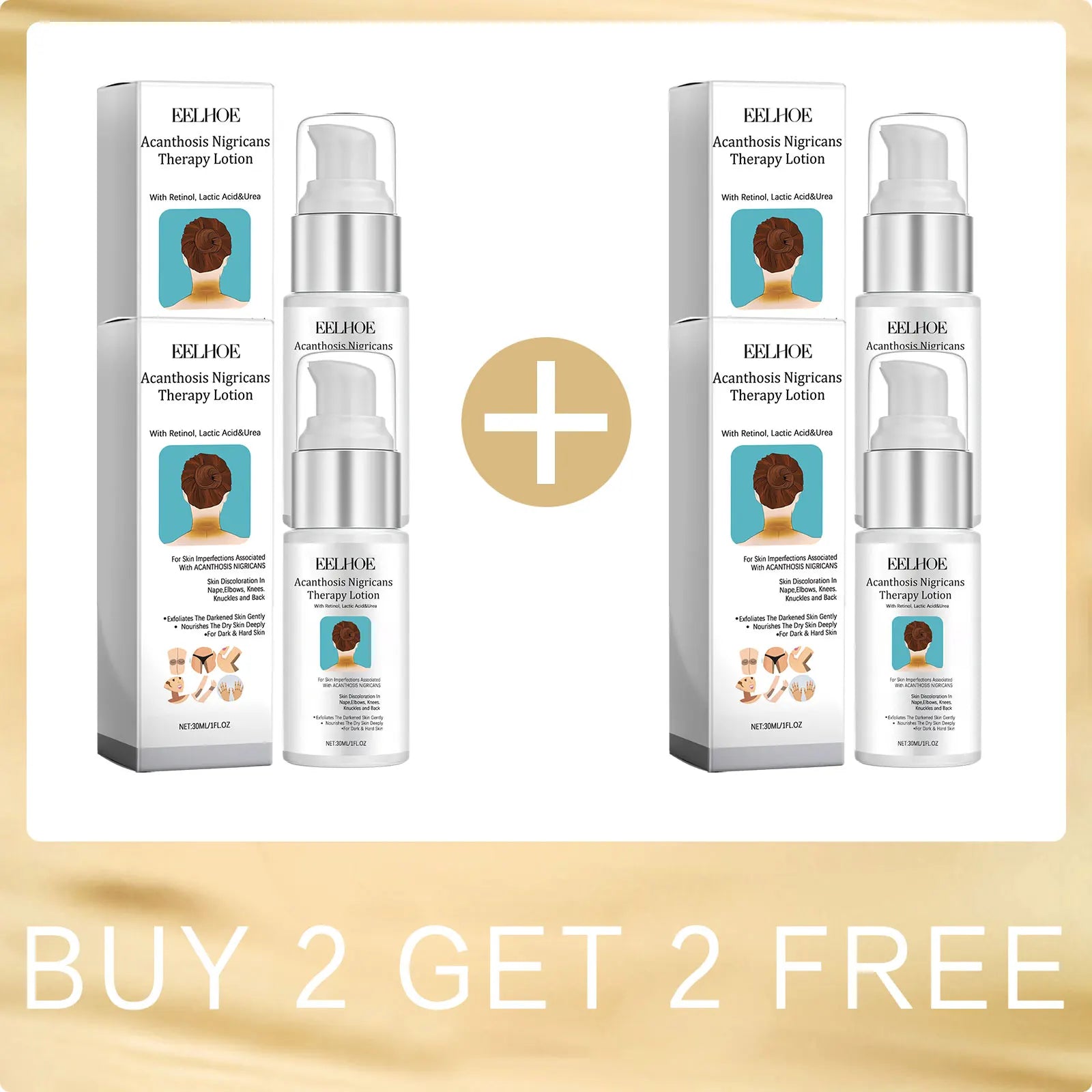 EELHOE Acanthosis Nigricans Therapy Cream Neck Arm Knee Joint Underarm Whitening Nourish Body Care Set Acantosis Nigricans Cream