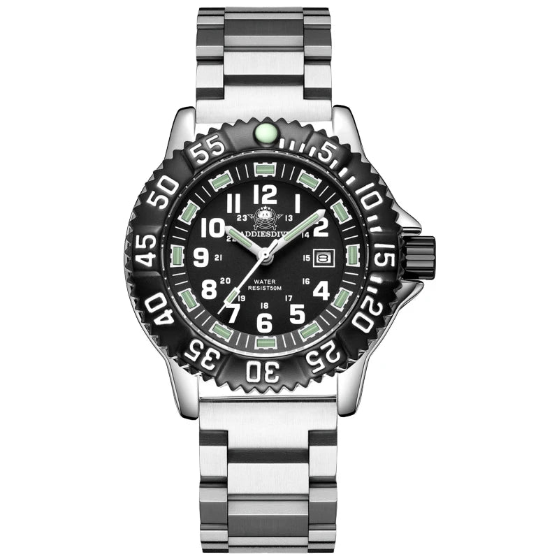ADDIESDIVE Fashion Men's Analog Watches 50m Waterproof Luminous Tube Nylon Sports Men Military Wristwatches Quartz Watch For Men
