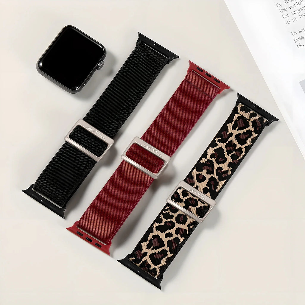 Nylon Strap for Apple Watch Ultra 2 Band 49mm 9 8 7 45mm 41mm 44mm 40mm 42mm Braided Elastic Bracelet for IWatch Series 6 SE 5 4