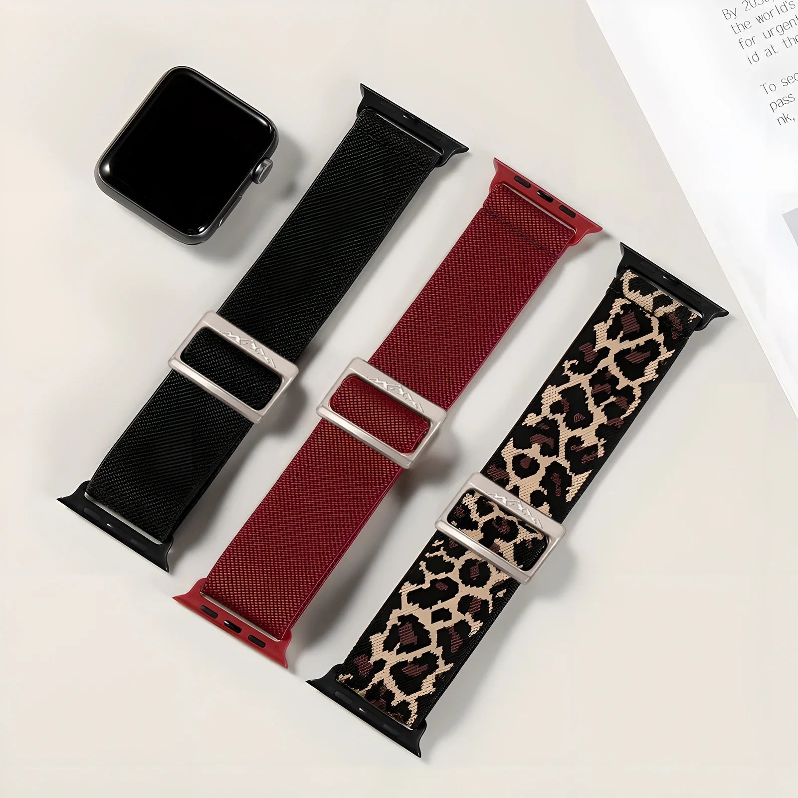 Nylon Strap for Apple Watch Ultra 2 Band 49mm 9 8 7 45mm 41mm 44mm 40mm 42mm Braided Elastic Bracelet for IWatch Series 6 SE 5 4