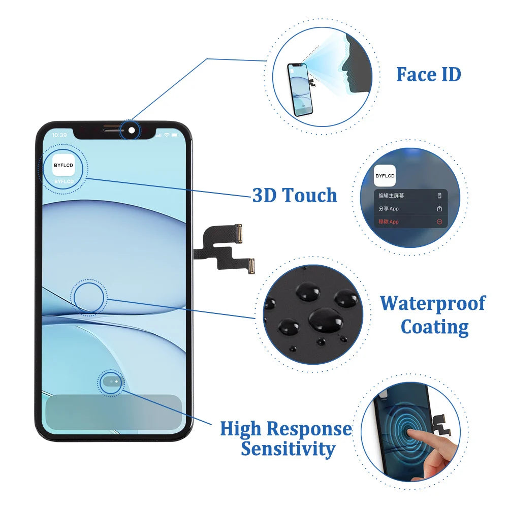 OLED Lcd For iPhone X 11 12 Pro Display Wholesale Price Factory Display For iPhone X Xs Xr 11 12 13 Pro Max Screen Replacement