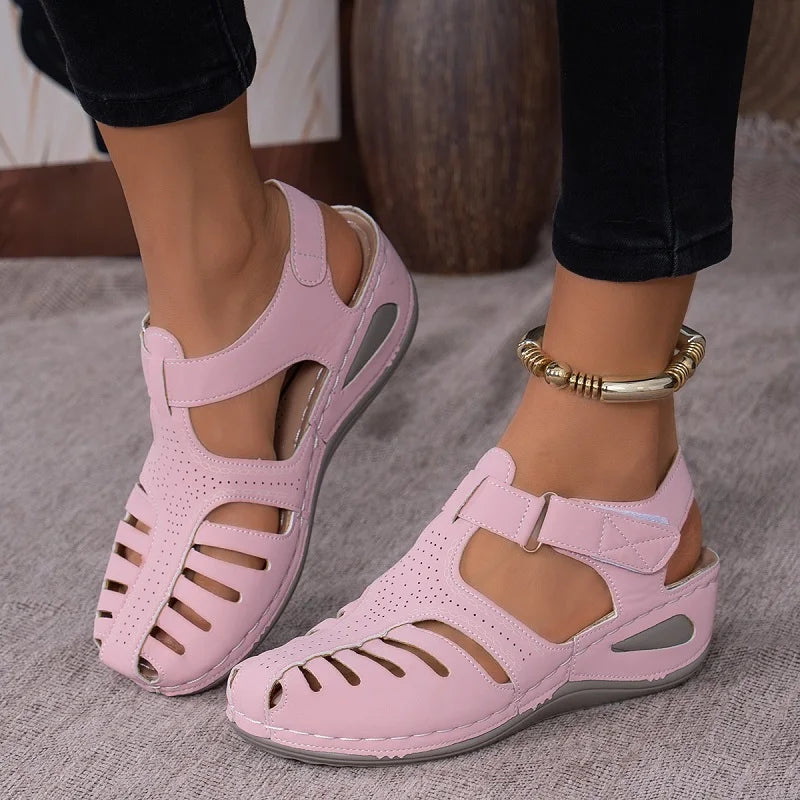 Clearance_2025 New Women's Peep-Toe Ankle Strap Sandals Summer Block Heel Fashion Shoes 11 Colors Available_Continuous update