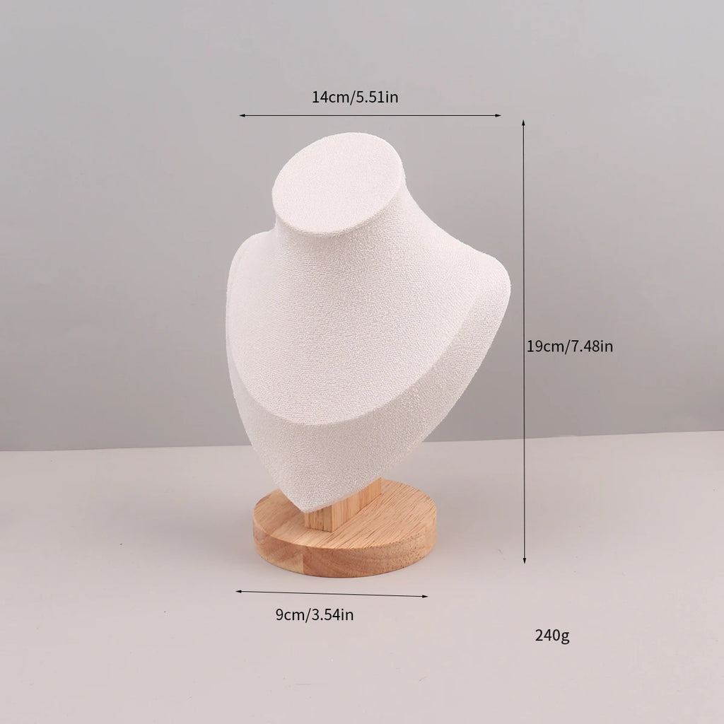 Velvet Portrait Necklace Display Pendant Organizer Jewelry Display Stand Jewelry Mannequin Bust Necklace Pendant Window Display