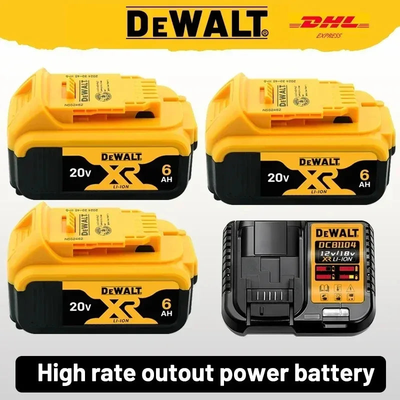 Original DeWalt 20V MAX 5Ah Battery and Charger Kit, DCB205 For Dewalt 20V Cordless Drill Impact Driver Work Light Battery