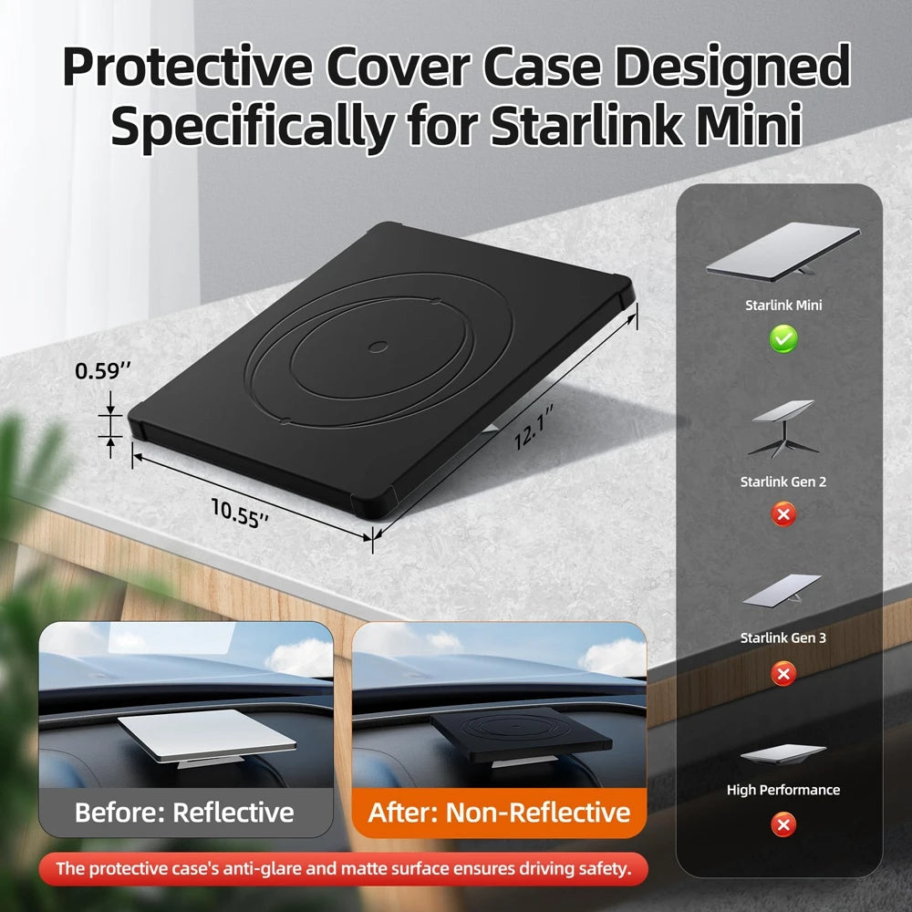 Silicone Protective Cover Hexagonal Heat Dissipation For Starlink Mini Accessories Shock-Absorbing Dustproof Waterproof Cover