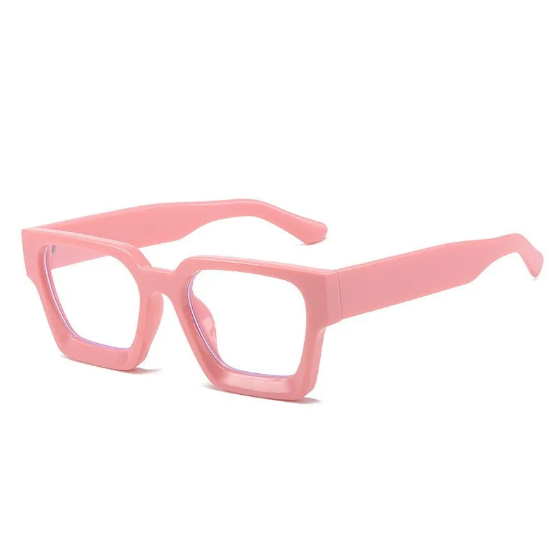 Retro Square Concave Anti-blue Light Glasses, European And American Fashionable Texture Thick-rimmed Eyeglass Frames 8539