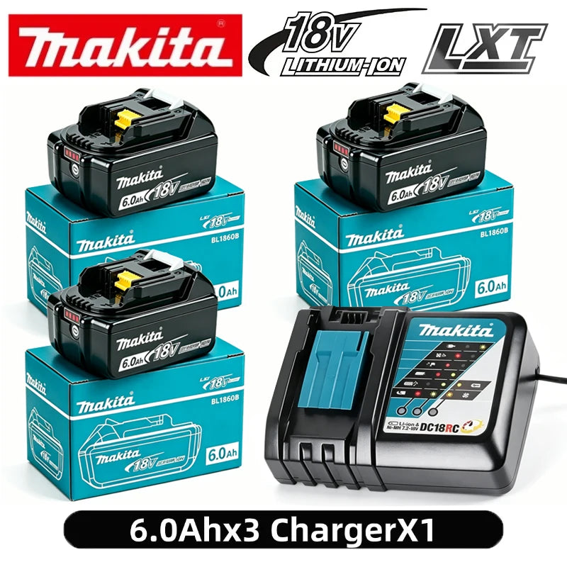 original Makita battery 18V rechargeable battery 6.0Ah replacing Makita DDF487 BL1840 BL1850 BL1860B BL1830B power tool battery