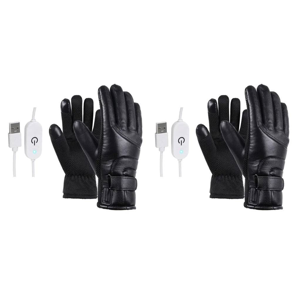 USB Electric Heated Gloves Outdoor Thermal gloves Hand warmer Winter Ski Gloves Motorcycle heated gloves Waterproof Touch Screen