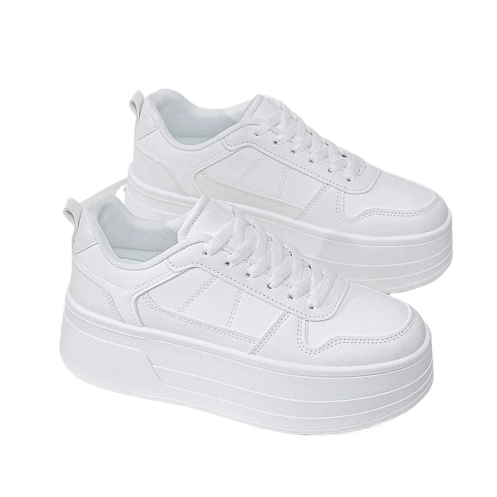 2024 New Style Casual Shoes For Women, Ladies Platform Shoes, White Shoes, Comfortable Sneakers, Increase Height By 5cm