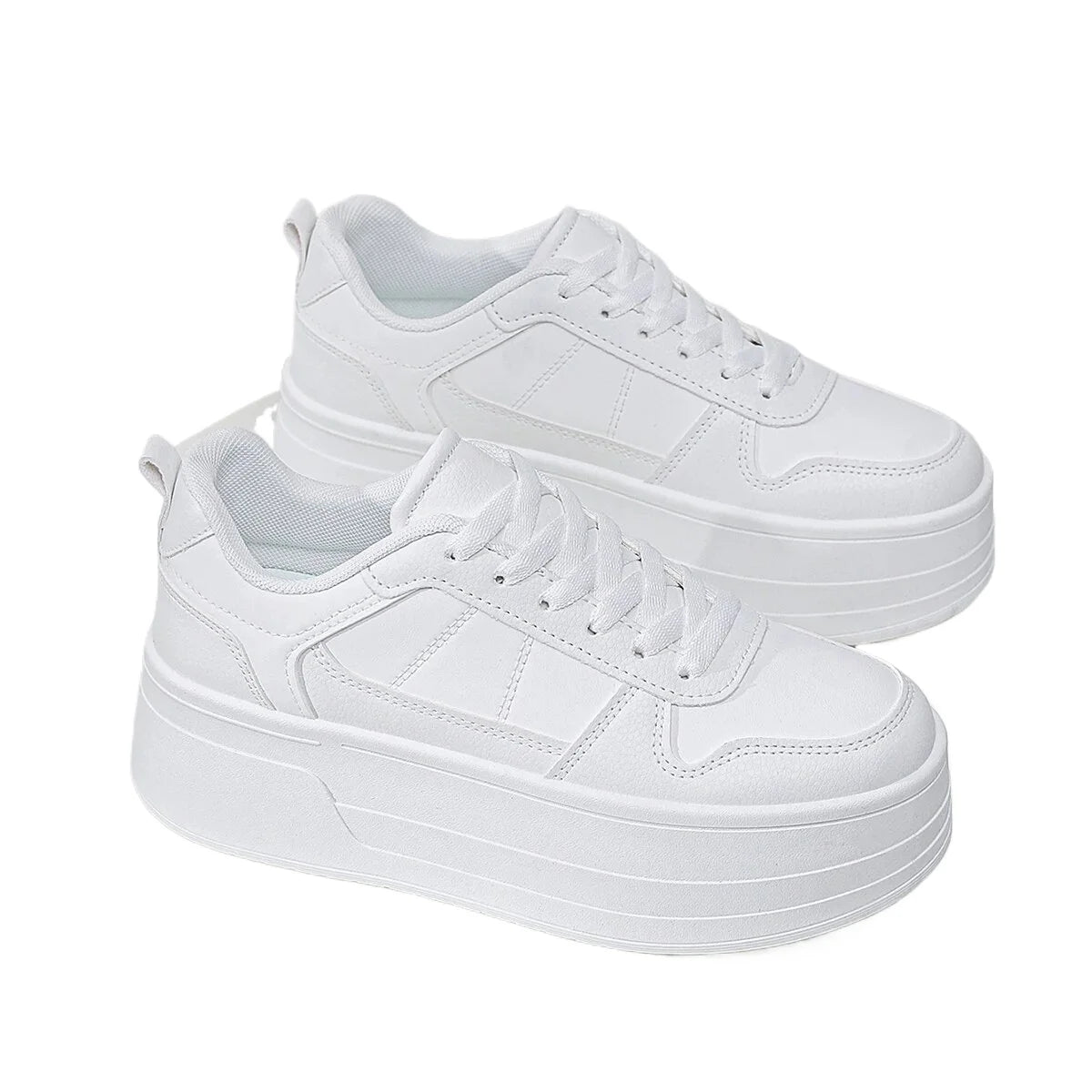 2024 New Style Casual Shoes For Women, Ladies Platform Shoes, White Shoes, Comfortable Sneakers, Increase Height By 5cm