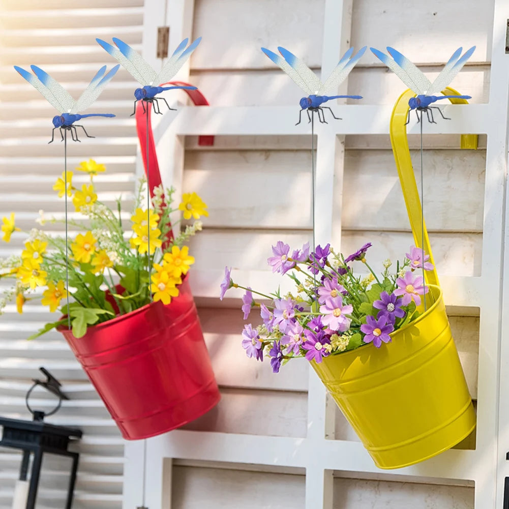 3-8PCS Simulation Dragonfly Clip 31cm Bug Deterrent Realistic Dragonfly Hat Clip Bug Repellent Dragonfly Home Garden Decor