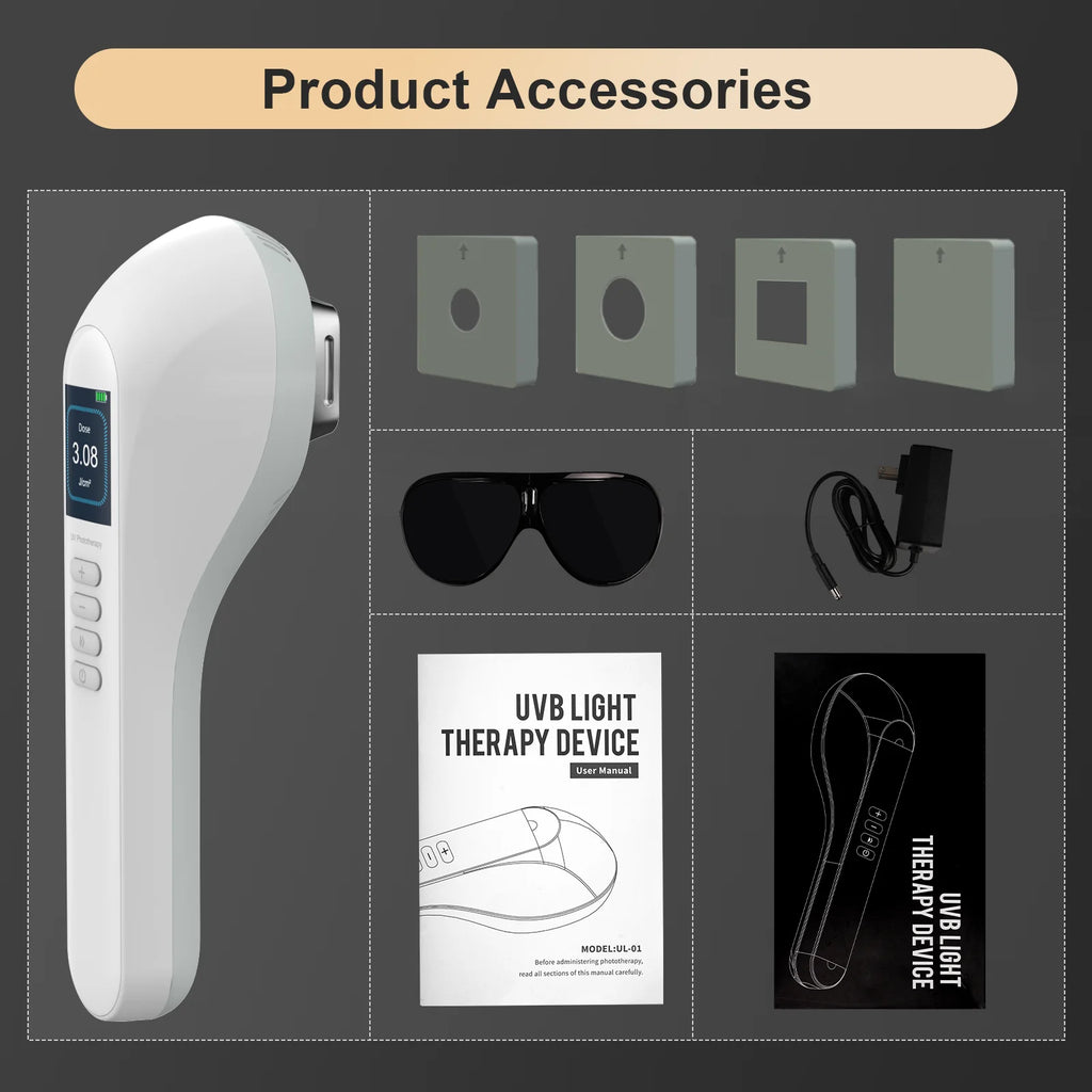 KTS Vitiligo Lamp for Home Use 308nm UVB Lamp for Vitiligo Phototherapy Light Therapy for Psoriasis Spots Eczema Skin Disease