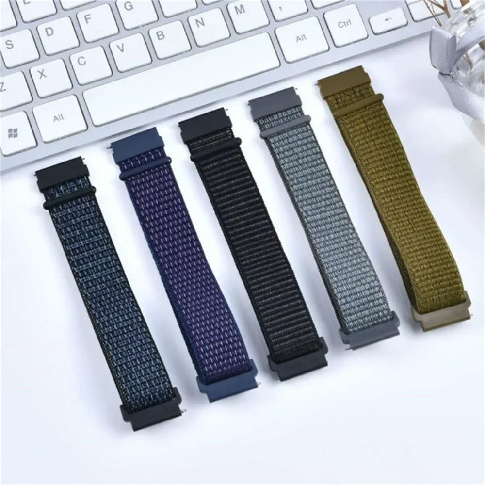 Nylon Loop For Garmin Forerunner 965 255 265 745 Bracelet For Garmin Vivoactive 6 5 4 3/Venu 2 3/Active/Chronos 22mm 20mm Strap