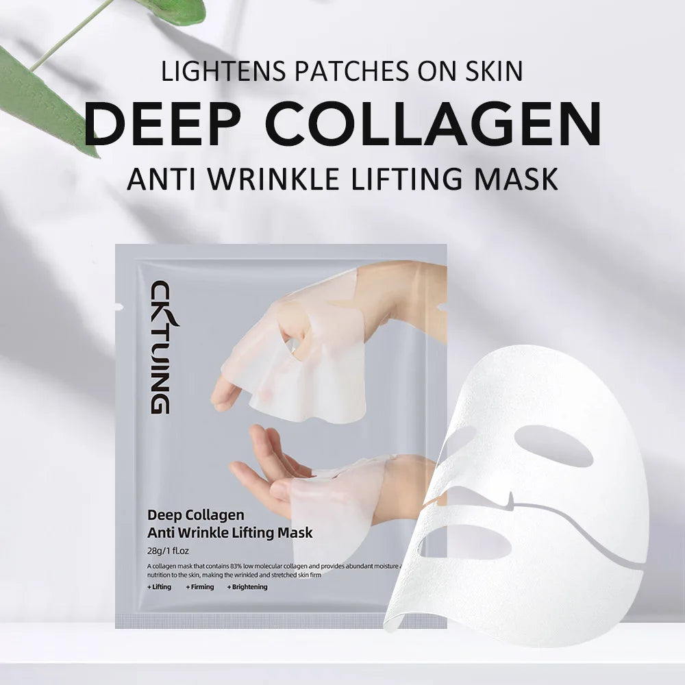 3PCS Collagen Face Masks Deep Hydrating Moisturizing Firming Skin Facial Masks Split Sheet Mask Korean Skin Care Products