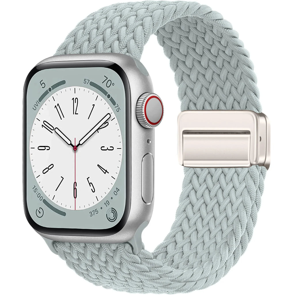 Nylon Strap For Apple Watch Band Ultra 44mm 40mm 45mm 49mm 41mm 44 mm magnetic buckle Braided Bracelet iWatch series 10 9 se 7 8
