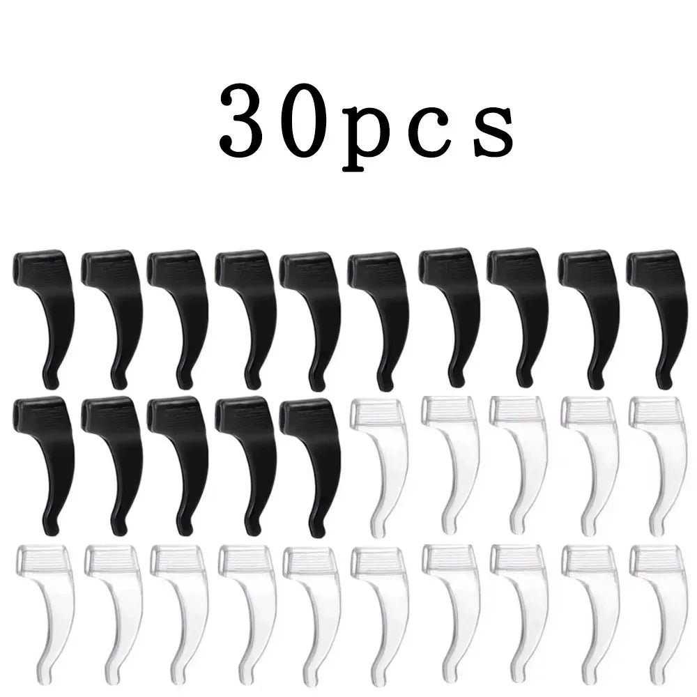 10/30pcs Glasses Anti Slip Sleeve Silicone Ear Hook Fixation for Eyeglasses Sunglasses Anti Fall Hook Anti Slip Sleeve