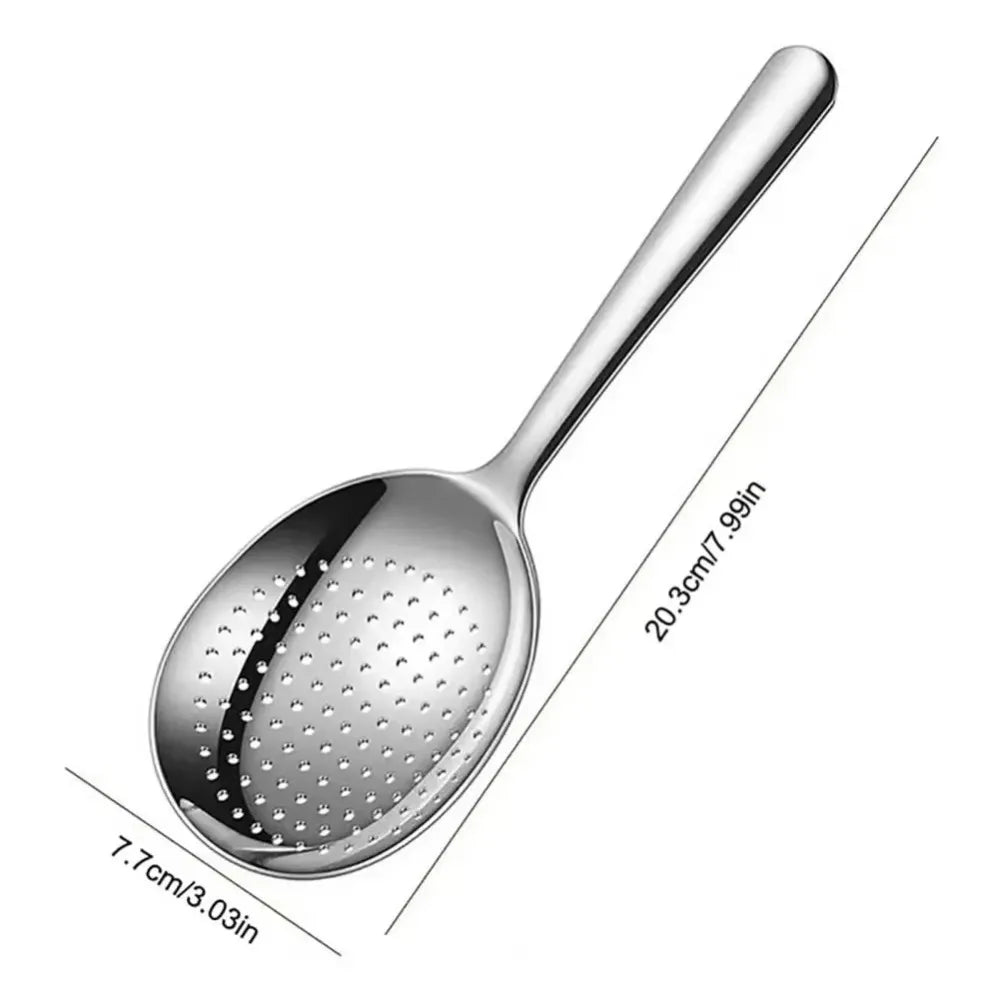 1/2Pc Stainless Steel Ladles for Serving Soup Rice Serving Spoon Drain Hole Heat Insulated Handle Kitchen Utensils for Daily Use
