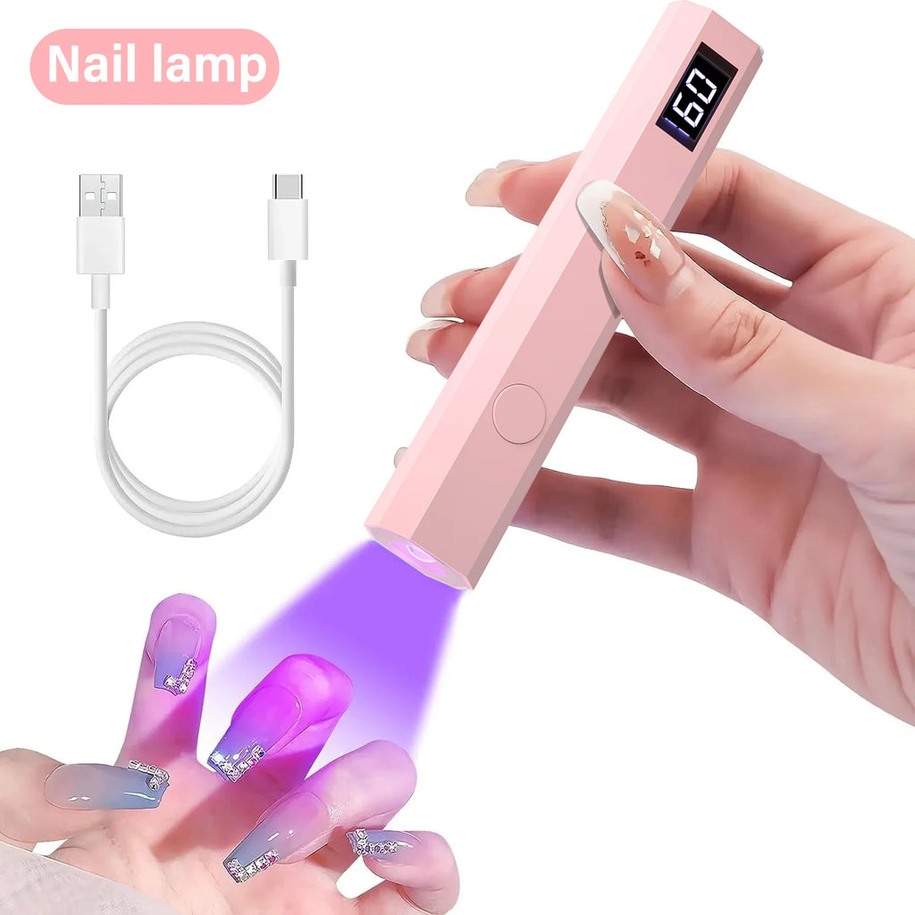 YIKOOLIN Convenient Rechargeable Nail Dryer UV LED Handheld Lamp Fast Curing All Gel Polish Mini Manicure Tool USB Portable Ligh