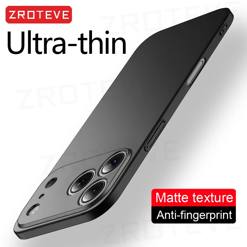 For iPhone 18 17 16 Pro Max 17e 16e 15 14 Plus 13 Mini Case ZROTEVE Ultra Slim Matte Hard PC Cover For IPhone17 Air Phone Case