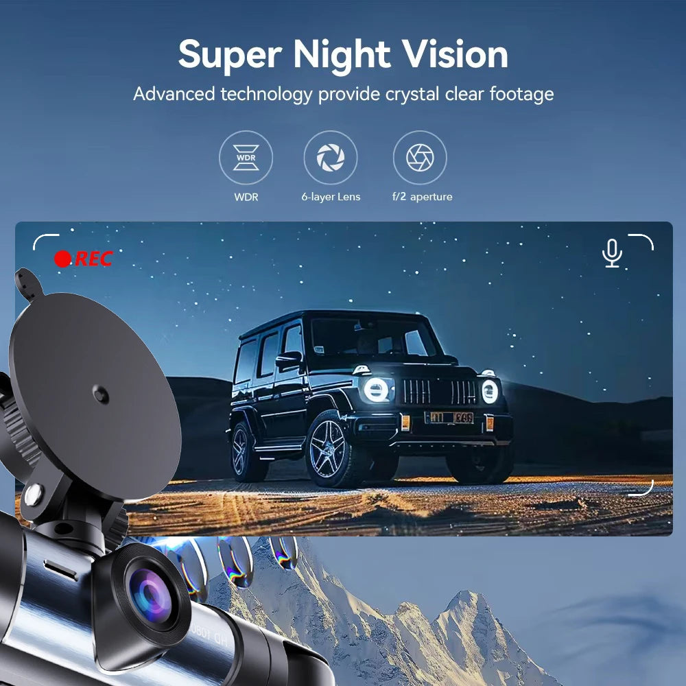 3/4Lens 1080P 360° Recording Front Left right Rear Car Camera Black Box Dash Cam Video Recorder DVR Night Vision 24H Parking