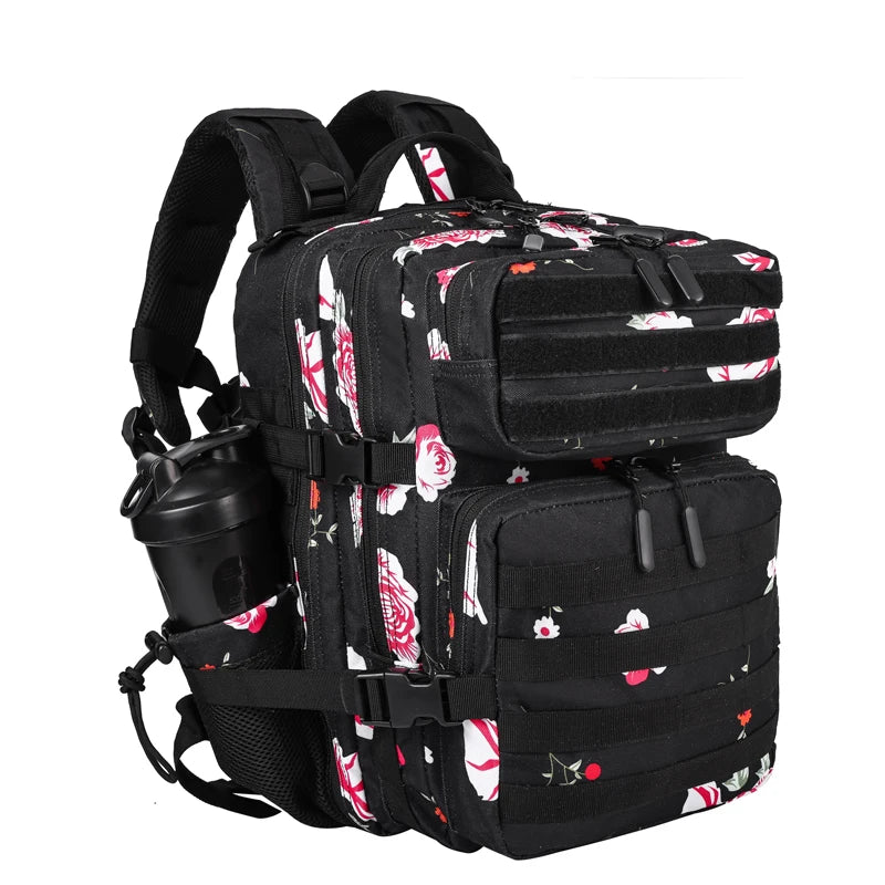 LHI 25L Tactical Backpack for Women Fitness Athlete Gym Out Bag  Small Outdoor Sports Travel Rucksack with Bottle Holder