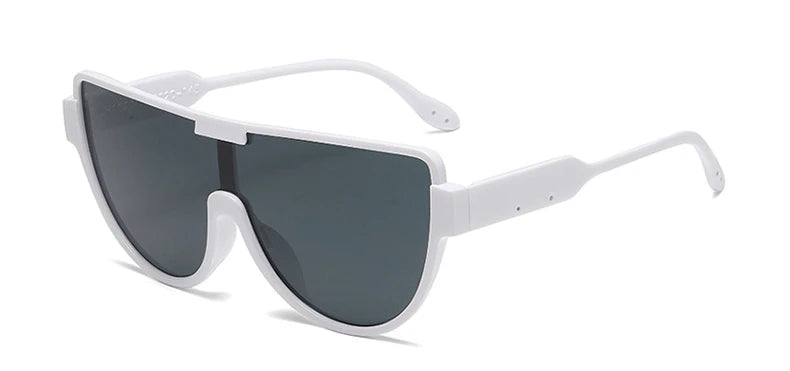 Vintage Semi-round Sunglasses Women Fashion Monoblock Outdoor Goggle Shades Trending New Design UV400 Eyewear