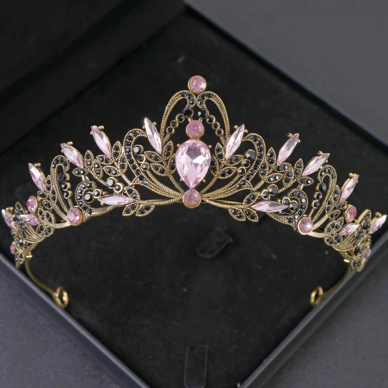 Bridal Headwear Purple-Colour Women's Grand Party Crown Birthday Tiaras