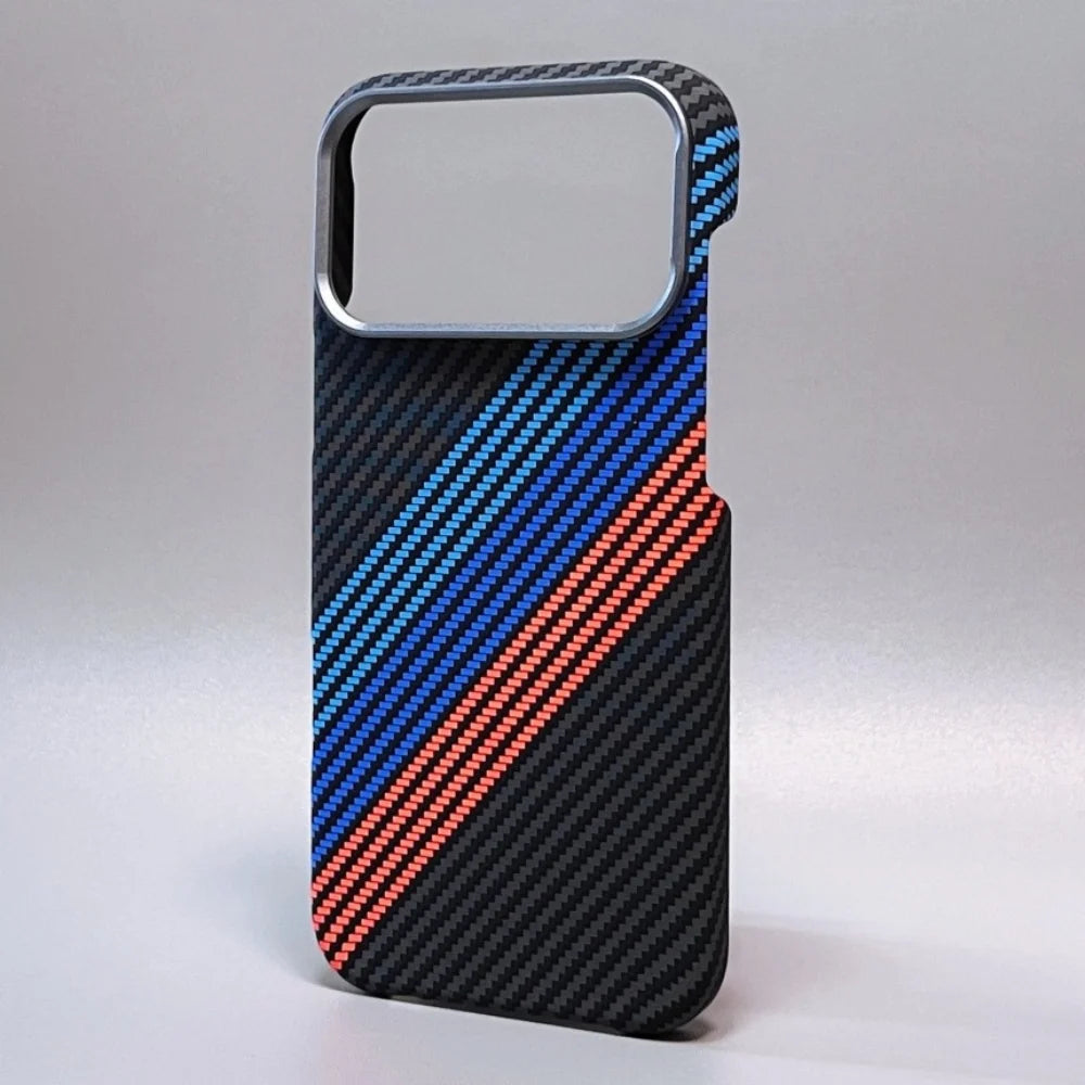 Magnetic Kevlar Texture High Quality Fiber For Magsafe Case For iPhone 17 16 15 14 18 Pro Max Metal Lens Frame Shockproof Cover