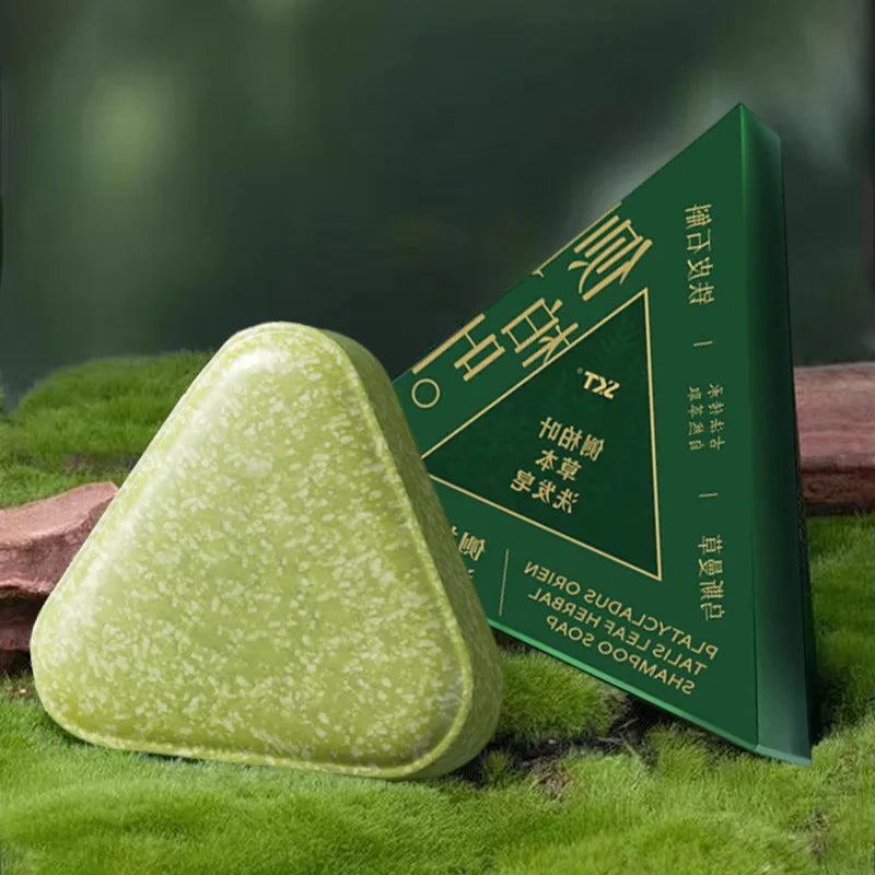 Seven Green Platycladi Usman Grass Handmade Shampoo Soap Refreshing Flushing Healthy Anti-removal Hair Nourishing Clean Product