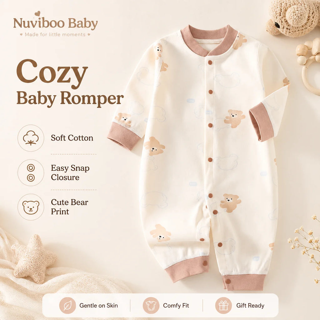 Autumn Baby Clothes Newbron Spring 100 Cotton Underwear Newborn Onesie Romper Long Sleeve Loungewear Outfit Bodysuit & One Piece