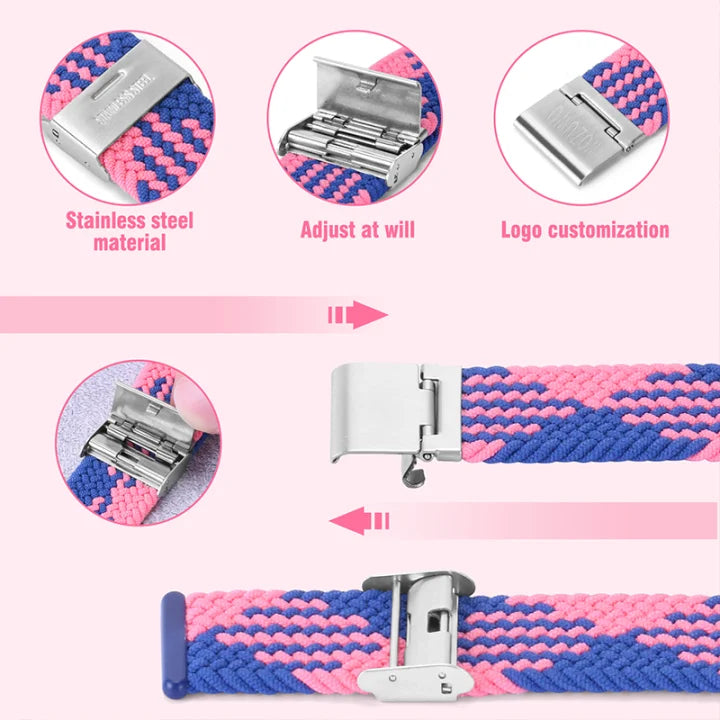 Nylon Braided Watch Strap for Huawei Watch Fit 3 Elastic Loop for Huawei Watch Fit 2 1Adjustable Band Bracelet Metal Connector