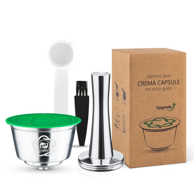 Reusable coffee capsules for Dolce Gusto refillable capsule espresso filter stainless steel filter box iCafilas