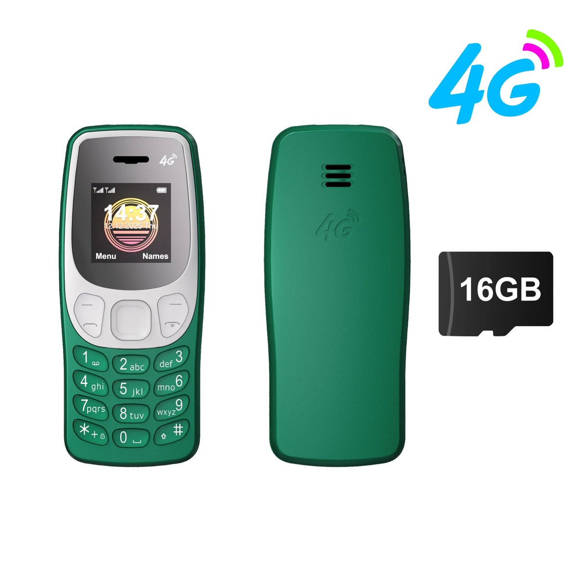 SERVO BM80 LTE Super Small Mobile Phone 4G Network Auto Call Record Speed Dial Blacklist Dual SIM Standby Mini Feature Cellphone