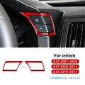 For Infiniti G25 2010-2013 G35 2007 2008 G37 2008-2011 2012 2013 Real Soft Carbon Fiber Car Cruise Control Button Trim Sticker