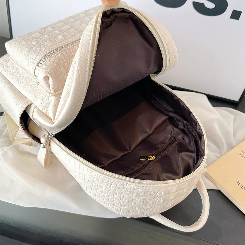 Women's Backpack Ladies Big Bagpack for Teenager Girl PU Leather Large Capacity Shoulder Bags for Women 2026 Mochilas Feminina